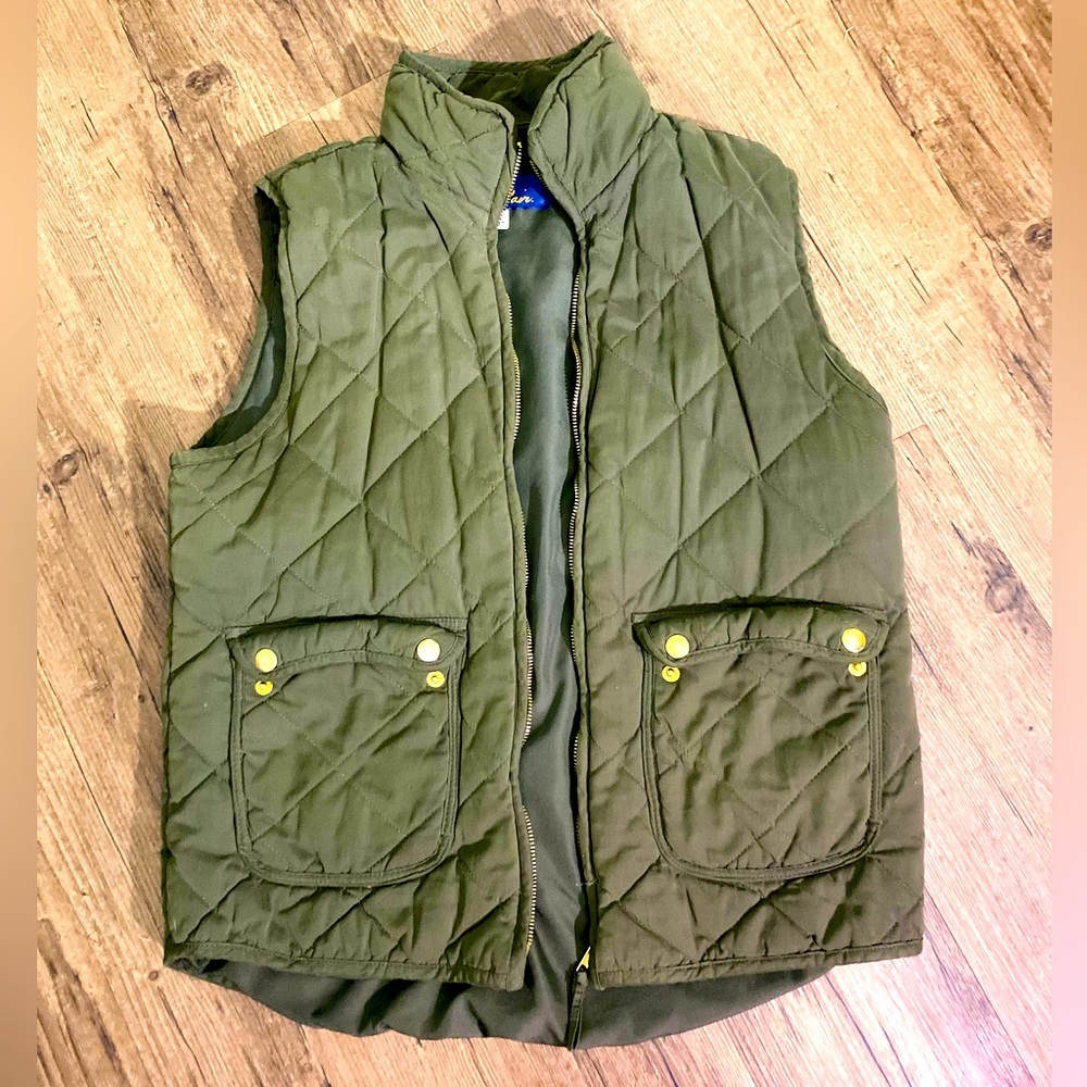 Francesca Olive Puffer Vest